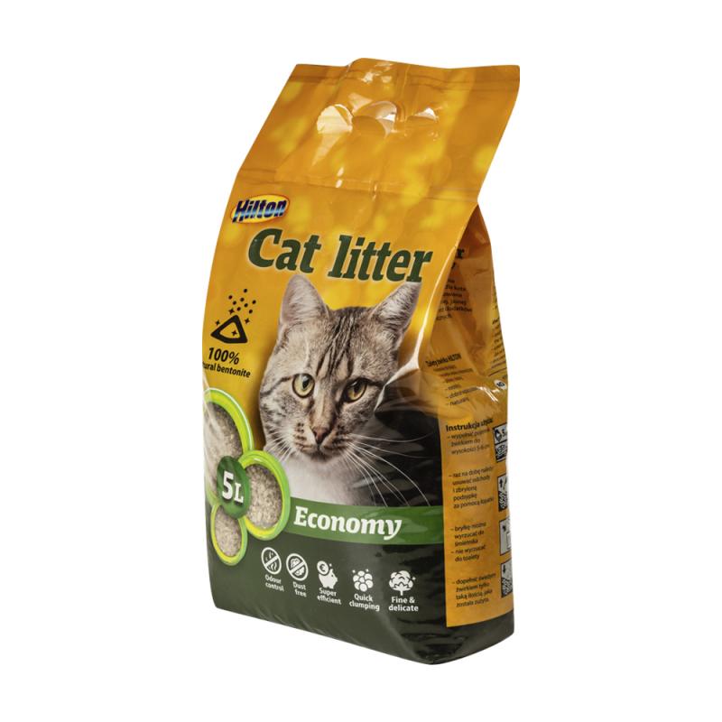 Kaķu smiltis  Puffy Tail, cementējošas, 5 l