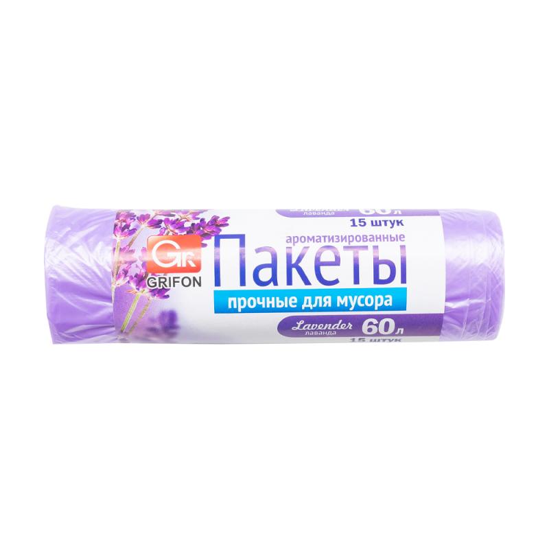 Atkritumu maisi Grifon, aromatizēti, 60 l, 15 gab., dažādi veidi