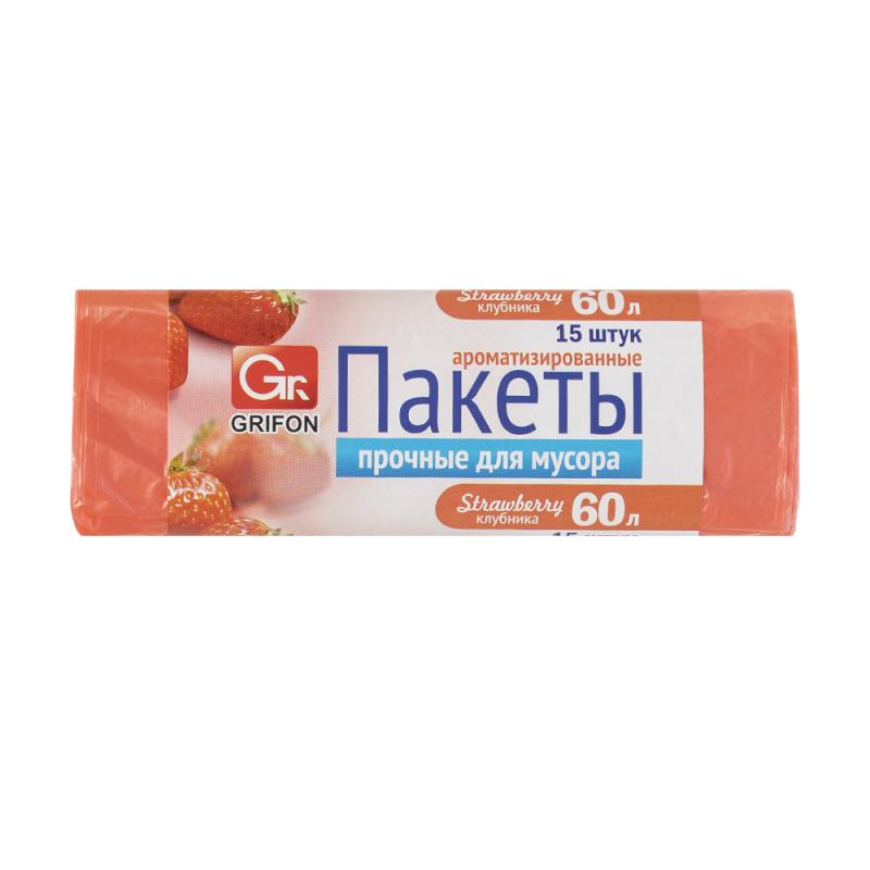 Atkritumu maisi Grifon, aromatizēti, 60 l, 15 gab., dažādi veidi