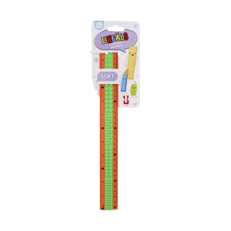 Lineāls ar pretslīdes pārklājumu, 30 cm
