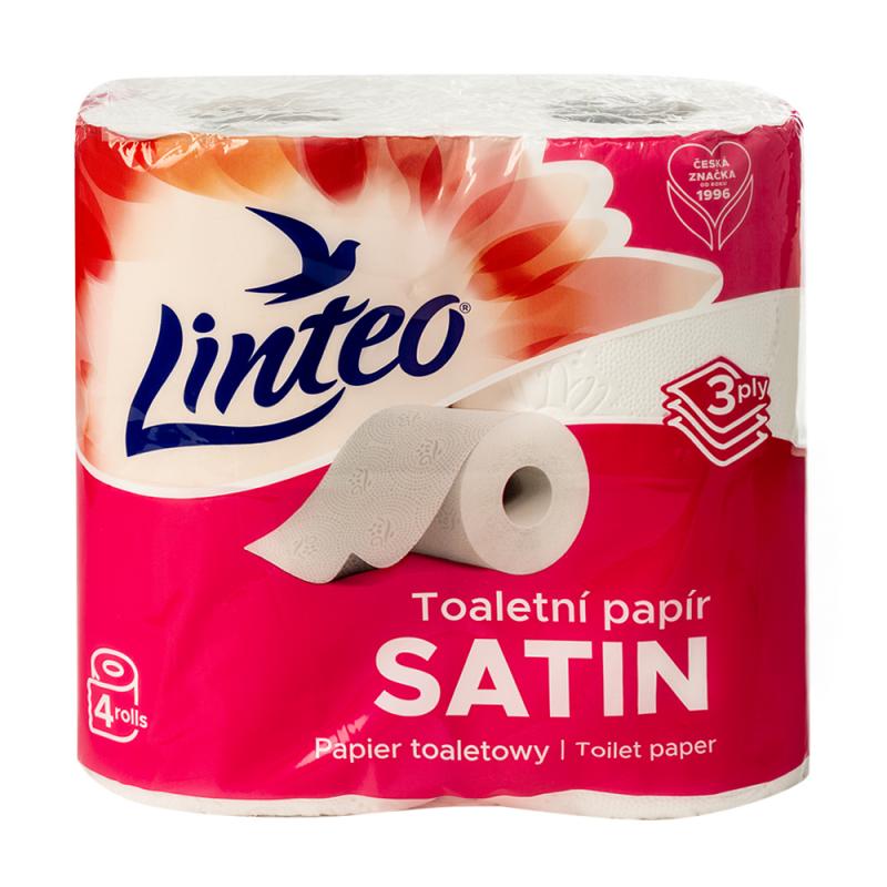 Tualetes papīrs Linteo, 3 slāņi, 4 ruļļi