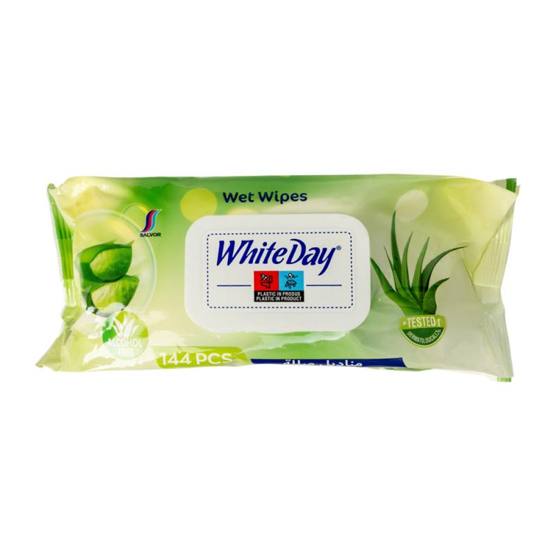 Mitrās salvetes White Day, 144 gab.