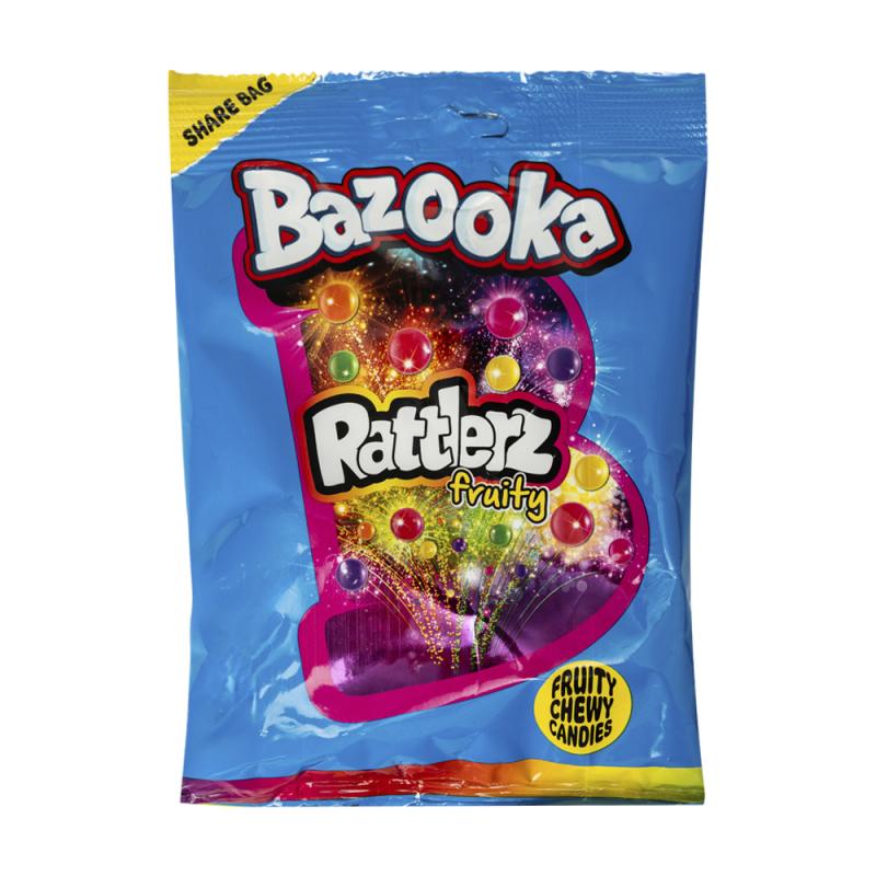 BAZOOKA Rattlerz Sour košļājamas konfektes, 120 g