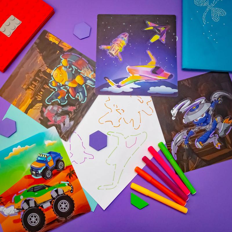 Trafaretu komplekts, Kid's Fantasy, 5 gab., dažādi veidi