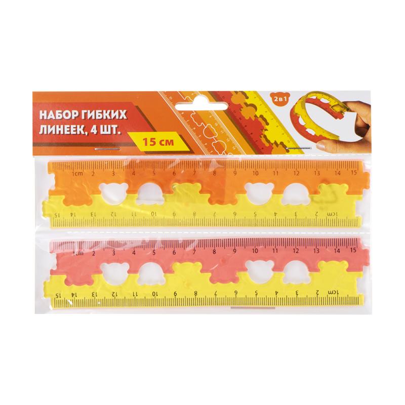 Elastīgo lineālu komplekts, Kid's Fantasy, 4 gab., dažādi veidi