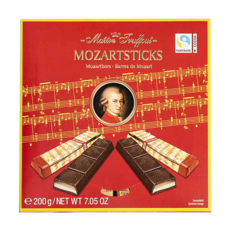 Tumšā šokolāde Mozartsticks ar marcipānu, 200 g