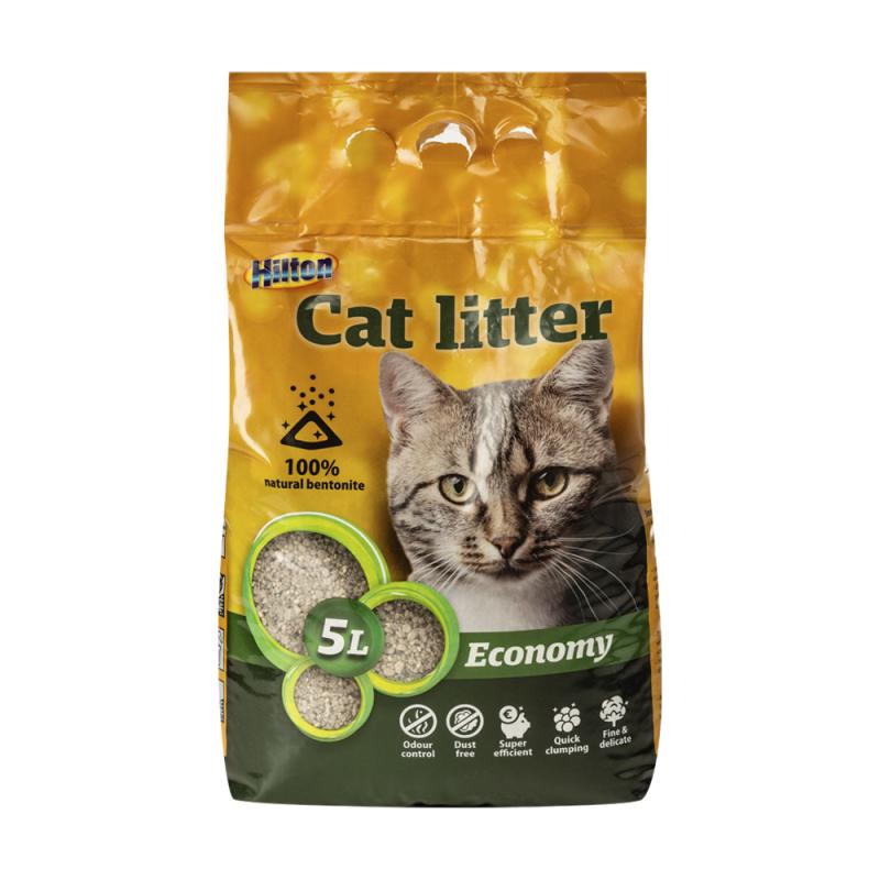 Kaķu smiltis  Puffy Tail, cementējošas, 5 l