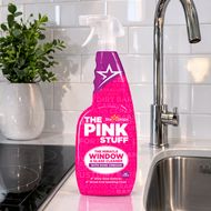 Stiklu tīrīšanas līdzeklis ar rožu etiķi PINK STUFF, 500 ml