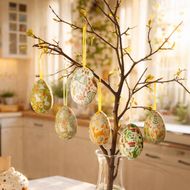 Dekoratīvas Lieldienu olas, 6 gab.