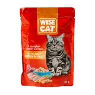 Barība  kaķiem ar vistas gaļu, mērcē, 100 g