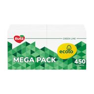 Salvetes "Ruta Ecolo" 450 gab., baltas, 1 slāņu
