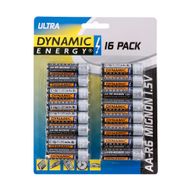 Baterijas Dynamic energy, AA, 16 gab.