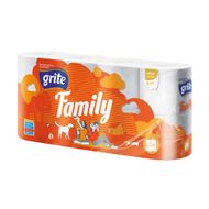 Tualetes papīrs Grite Family, 3 sl., 8 ruļļi