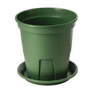 Puķu trauks ar paliktni 21x15 cm