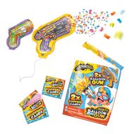 Pārsteiguma koplekts ar saldumiem, JOHNY BEE Party Balloon Confetti Gun, 4g, 2 ballons