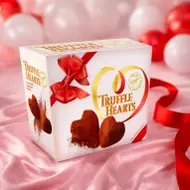 Šokolādes konfektes Truffle hearts, 120 g