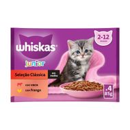 Kaķu barība Whiskas Junior,  4x85 g