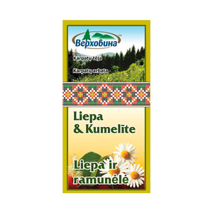 Zāļu tēja liepa-kumelīte Verhovinka, 20x1.5 g