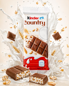 Šokolādes batoniņš Kinder Country, 23.5 g