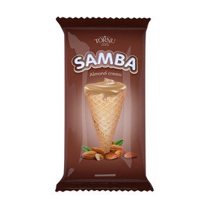Vafeļu konusi ar zemesriekstu/mandeļu pildījumu Samba, 200 g