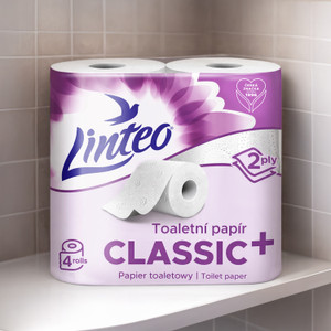 Tualetes papīrs Linteo, 2 slāņi, 4 ruļļi