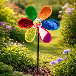 Dārza dekors - vējdzirnavas Puķe