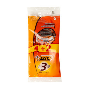 Skuveklis Bic  3 Sensitive,  4+2 gab.