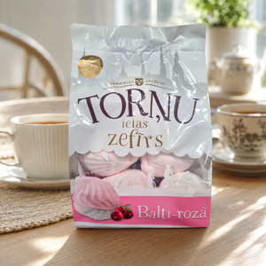 Torņu ielas zefīrs balti-rozā, 250 g