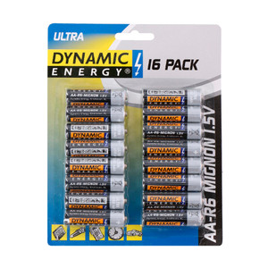 Baterijas Dynamic energy, AA, 16 gab.