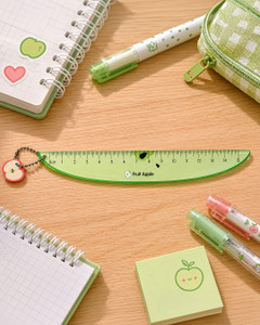 Lineāls 15 cm ar augļu attēlu