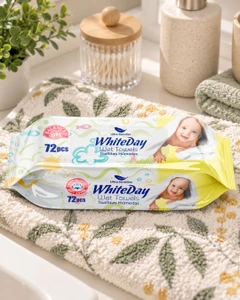 Mitrās salvetes bērniem  White Day Ultra Sensitive, 72 gab.