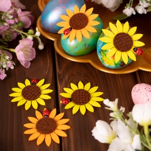 Dekoratīvas uzlīmes Saulespuķes, 10 gab.