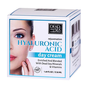 DSC Hyaluronic Acid Atjaunojošs dienas sejas krēms ar hialuronskābi un Nāves jūras minerāliem, 50 ml