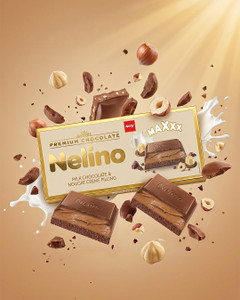 Piena šokolāde ar nugas krēmu Nelino, 260 g
