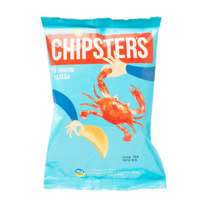 Kartupeļu čipsi Chipster's, ar krabju garšu, 60 g
