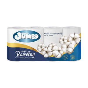 Tualetes papīrs SŁONIK JUMBO, 3 slāņu,8 ruļļi