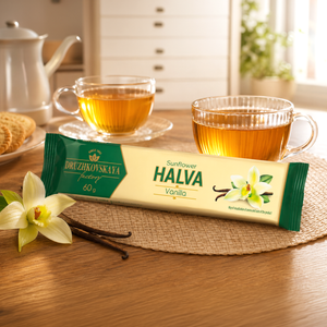 Saulespuķu halva ar vaniļas garšu, 60 g