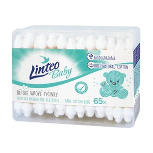 Bērnu vates kociņi Linteo Baby, 65 gab.