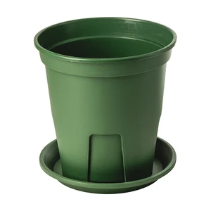 Puķu trauks ar paliktni 21x15 cm