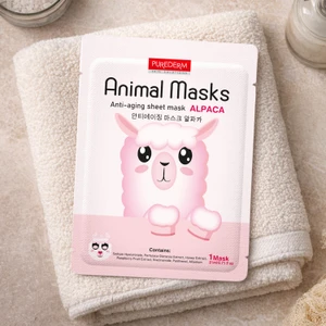 PUREDERM Skin Solution Animal Masks izgaismojoša auduma sejas maska ar apdruku “Lapsa”