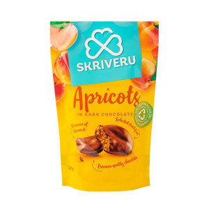 Plūmes/Aprikozes tumšajā šokolādē Skrīveru, 110 g