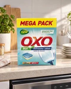 Trauku mazgājamās mašīnas tabletes OXO, 120 gab.