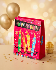 Dāvanu maisiņš Happy Birthday, 25.5x32x11 cm