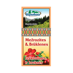 Zāļu tēja mežrozītes/brūklene Verhovinka, 20x2 g