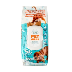 Mitrās salvetes mājdzīvnieku kopšanai Naturelle, 50 gab.