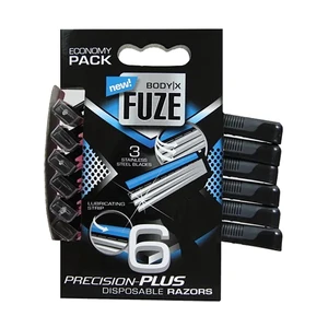 Vienreizlietojamo skuvekļu komplekts Body-X Fuze, 3 asmeņi, 6 gab.