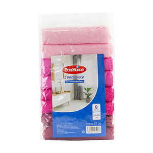 Mikrošķiedras lupatiņas, 30x20 cm, 8 gab.