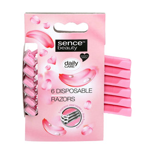 Sieviešu vienreizlietojamie skuvekļi Sence, 3 asmeņi, 6 gab.
