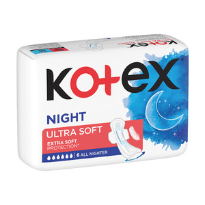 Higiēniskās paketes Kotex Ultra SOFT Night, 8 gab.