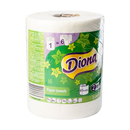 Papīra dvieļi DIONA, 300 loksnes, 2 slāņi